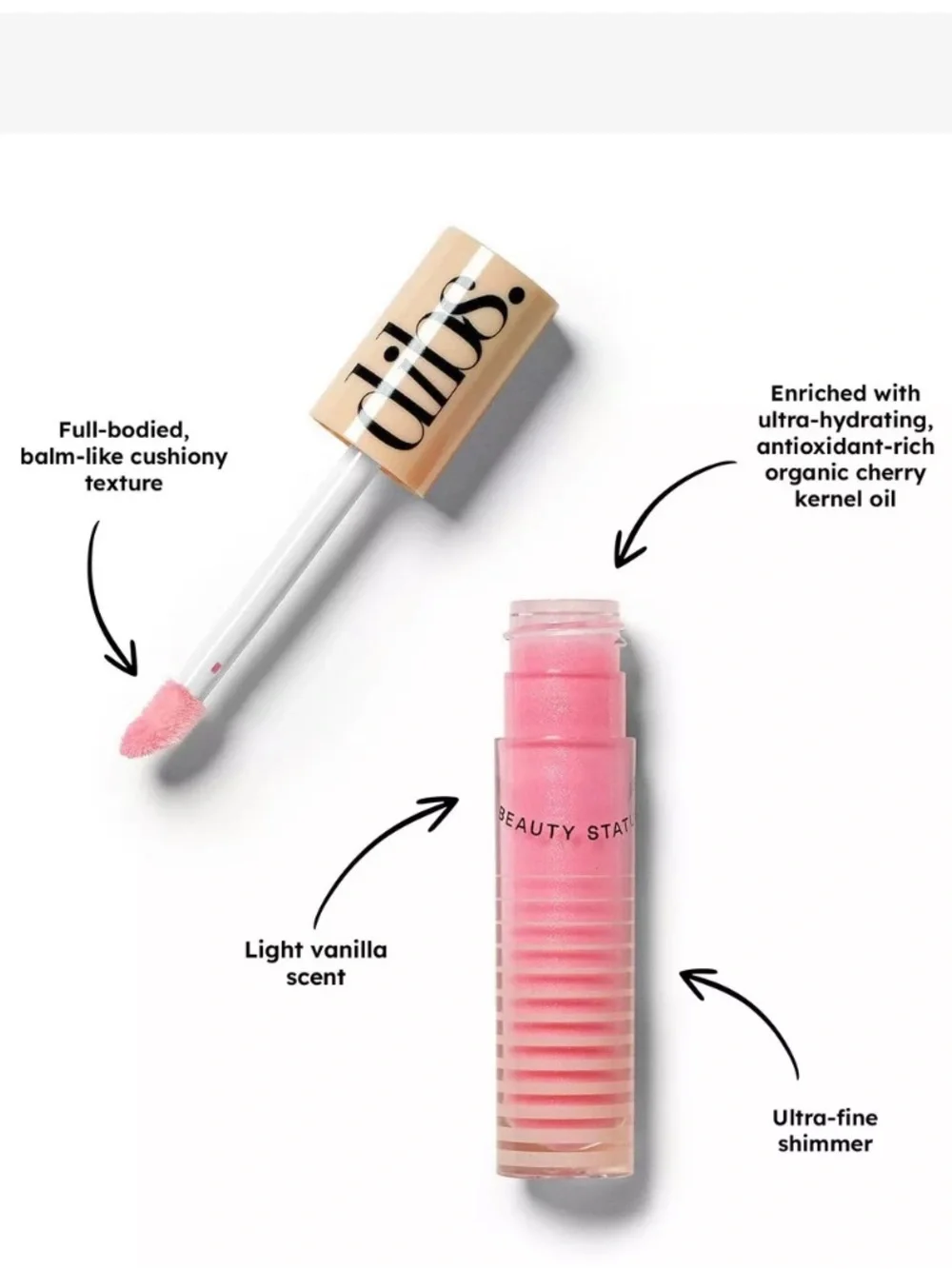 Dibs Beauty Go To Glossy Balm in Italian Soda (pink milkshake shimmer) Gloss